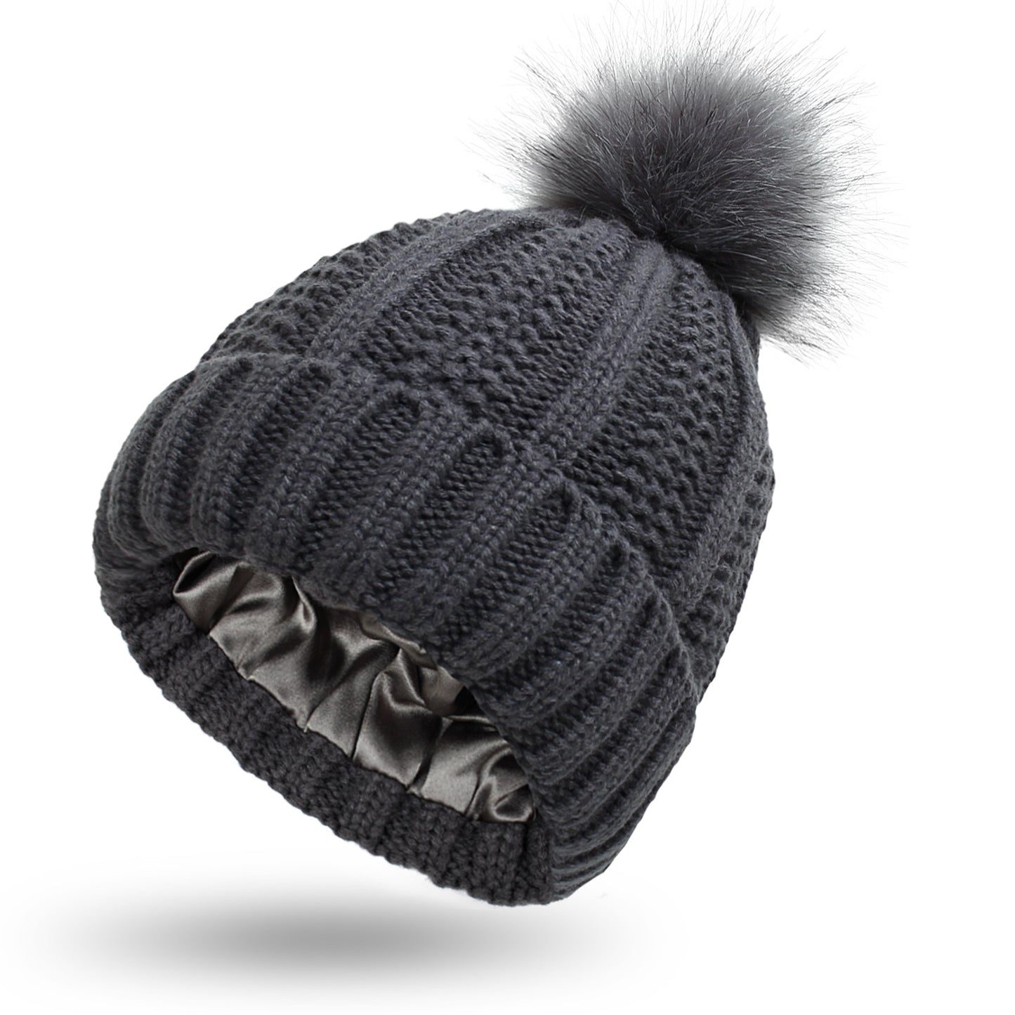 Stretchy Satin Lined Beanie Hat For Women