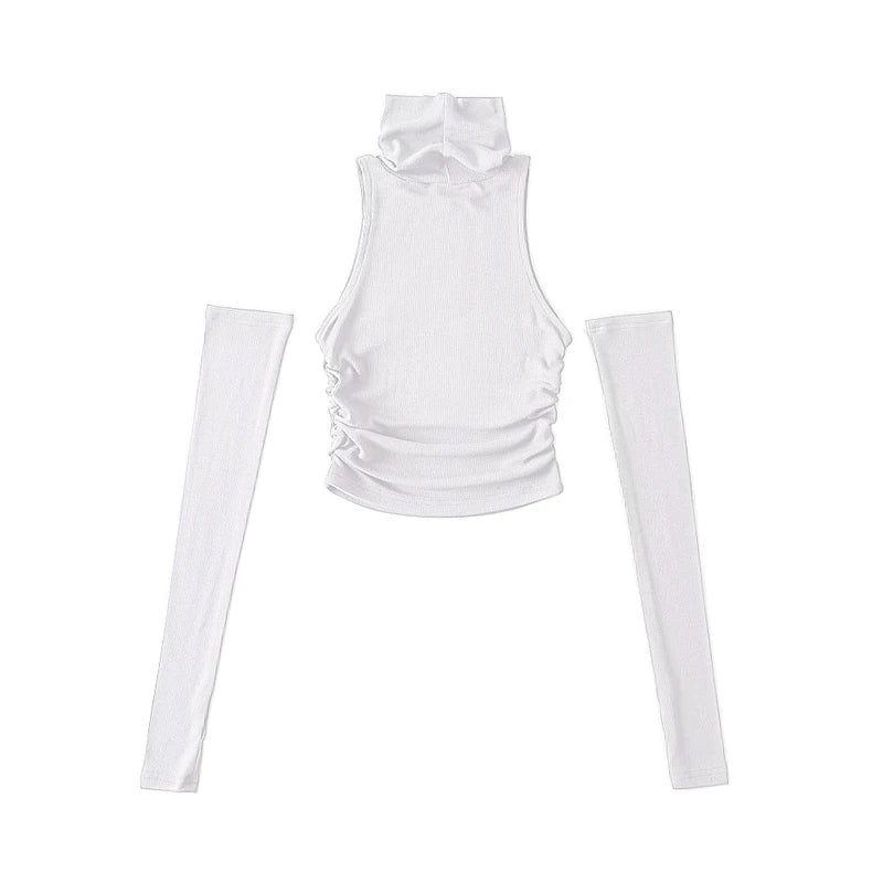 Women's Ruched Sleeveless Knit Top