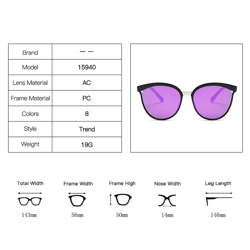 RBRARE 2023 Classic Simple Cat Eye Women Sun Glasses