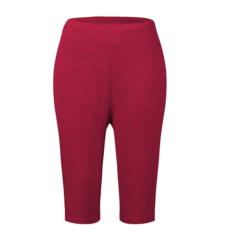 Plus Size Bamboo Fiber Elastic High Waist Leggings