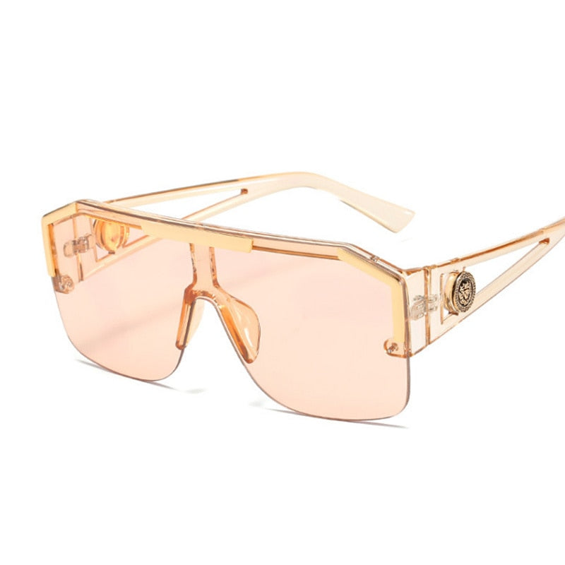 New Luxury Oversized Sunglasses Woman Fashion Gradient Square Shades
