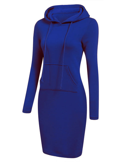 Women's Cozy Hooded Sweatshirt Dress