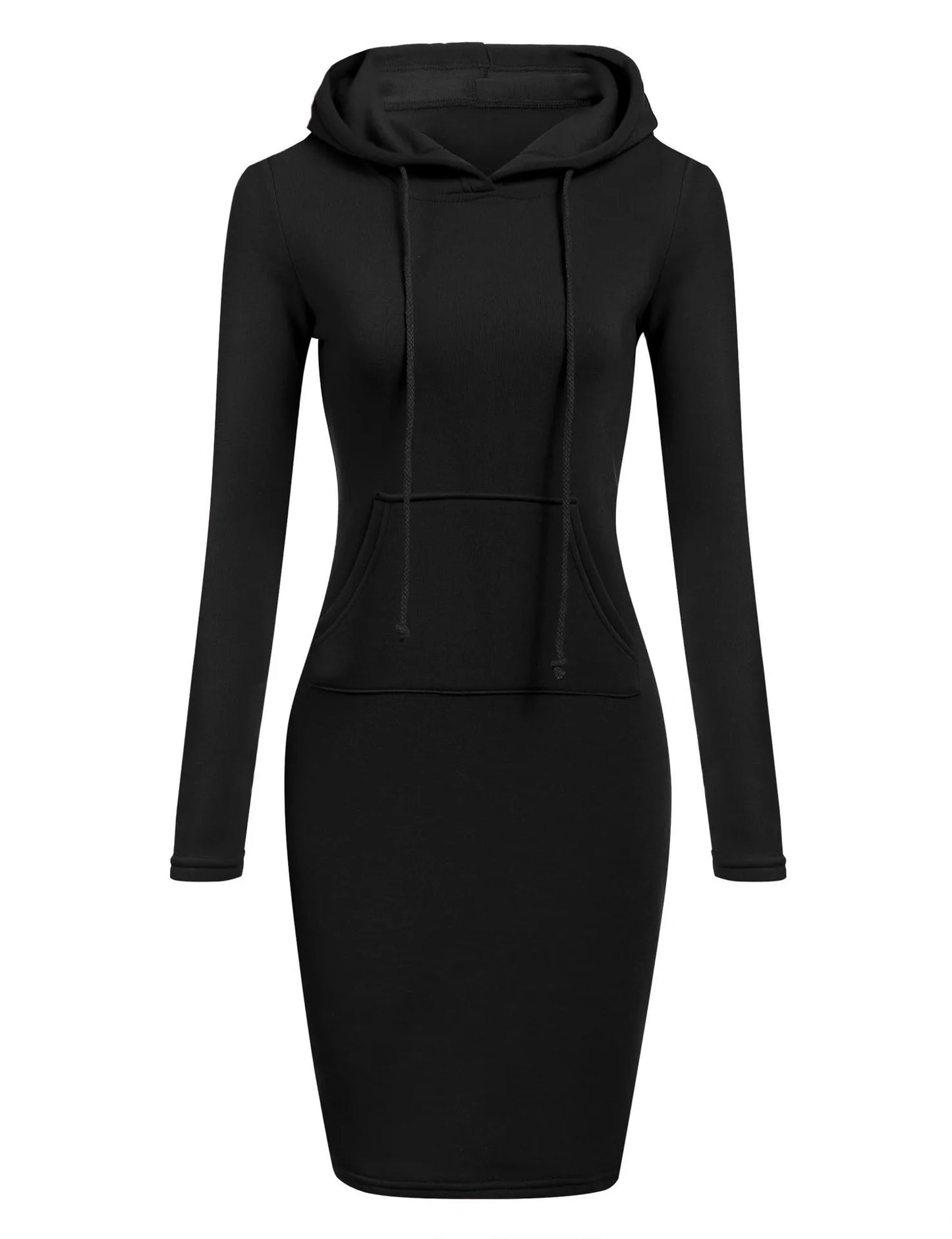 Women's Cozy Hooded Sweatshirt Dress