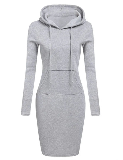 Women's Cozy Hooded Sweatshirt Dress