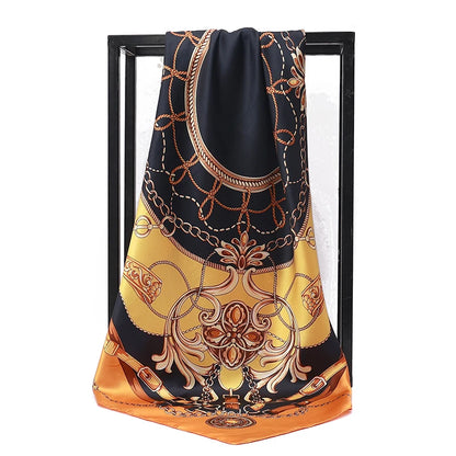 Women's Square Silk Scarf | Hijab, Shawl & Beach Bandana
