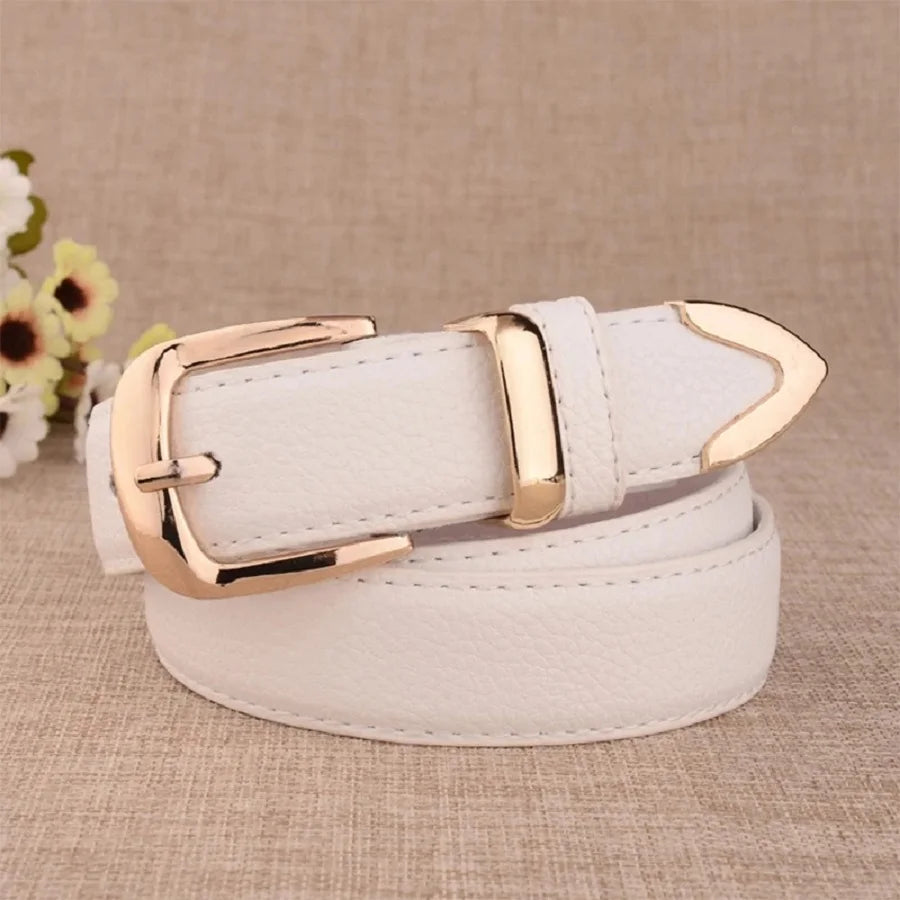 Women's Trouser Belt | PU Leather Pin Buckle Waist Strap