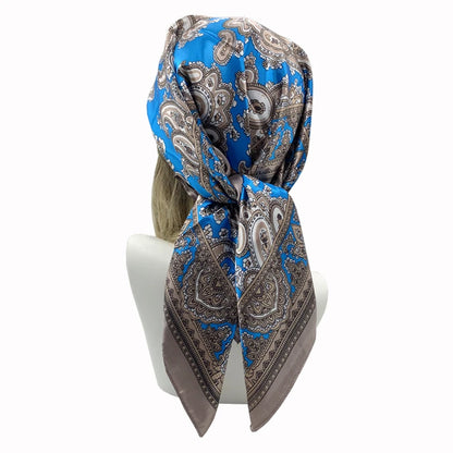 Women's Square Silk Scarf | Hijab, Shawl & Beach Bandana