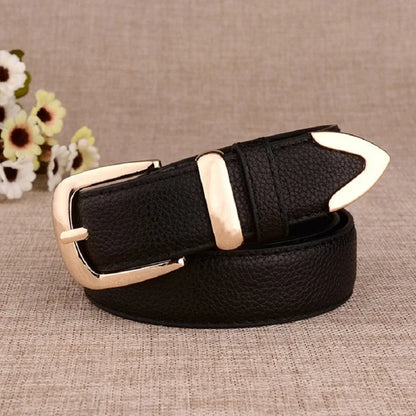 Women's Trouser Belt | PU Leather Pin Buckle Waist Strap