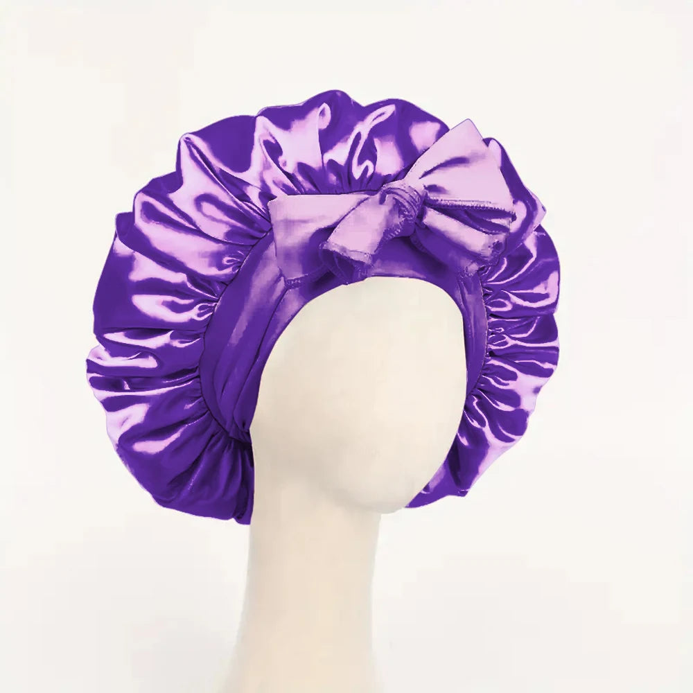 Satin Sleep Bonnet with Tie Band