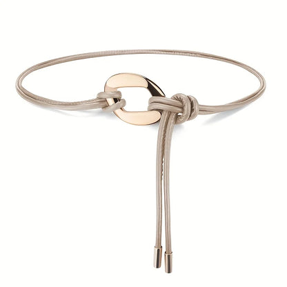 Women's Tie Knot Belt | Retro Thin Waistband for Shirts & Coats