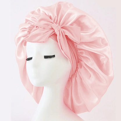 Satin Sleep Bonnet with Tie Band