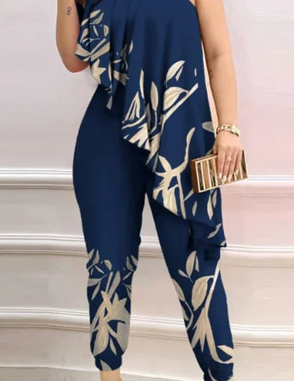 Temperament Womens Rompers 2023 Diagonal Shoulder Ruffled Jumpsuit for Women 2025