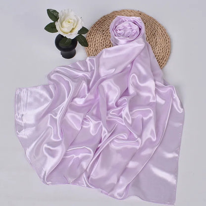 Women's Square Satin Scarf | Silk Feel Hijab, Headband & Shawl