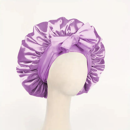 Satin Sleep Bonnet with Tie Band