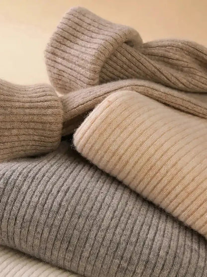 Slim Fit Turtleneck Knit Sweater