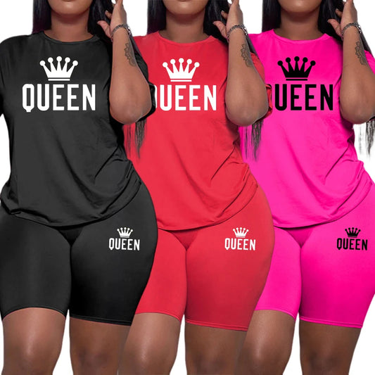 Women's Queen Printed 2pcs Set
