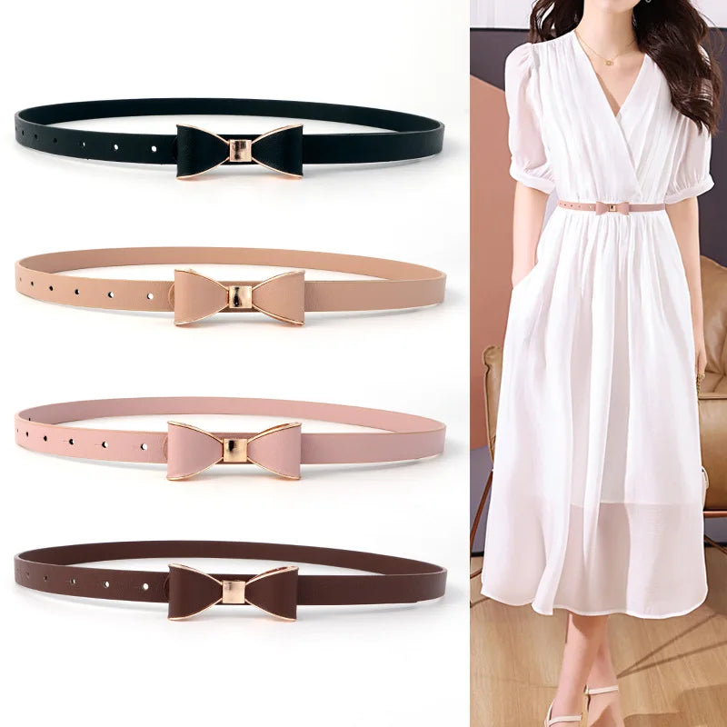 Women's Bow Belt | Elegant Faux Leather Waist Cincher