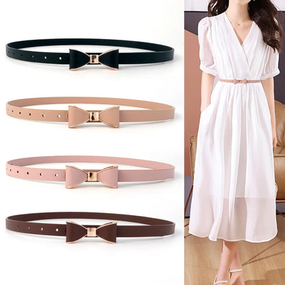 Women's Bow Belt | Elegant Faux Leather Waist Cincher