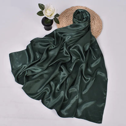 Women's Square Satin Scarf | Silk Feel Hijab, Headband & Shawl
