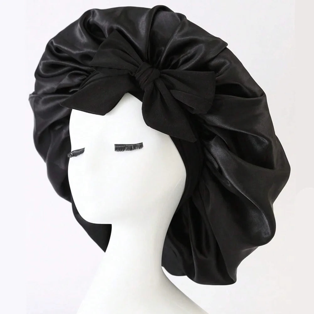 Satin Sleep Bonnet with Tie Band