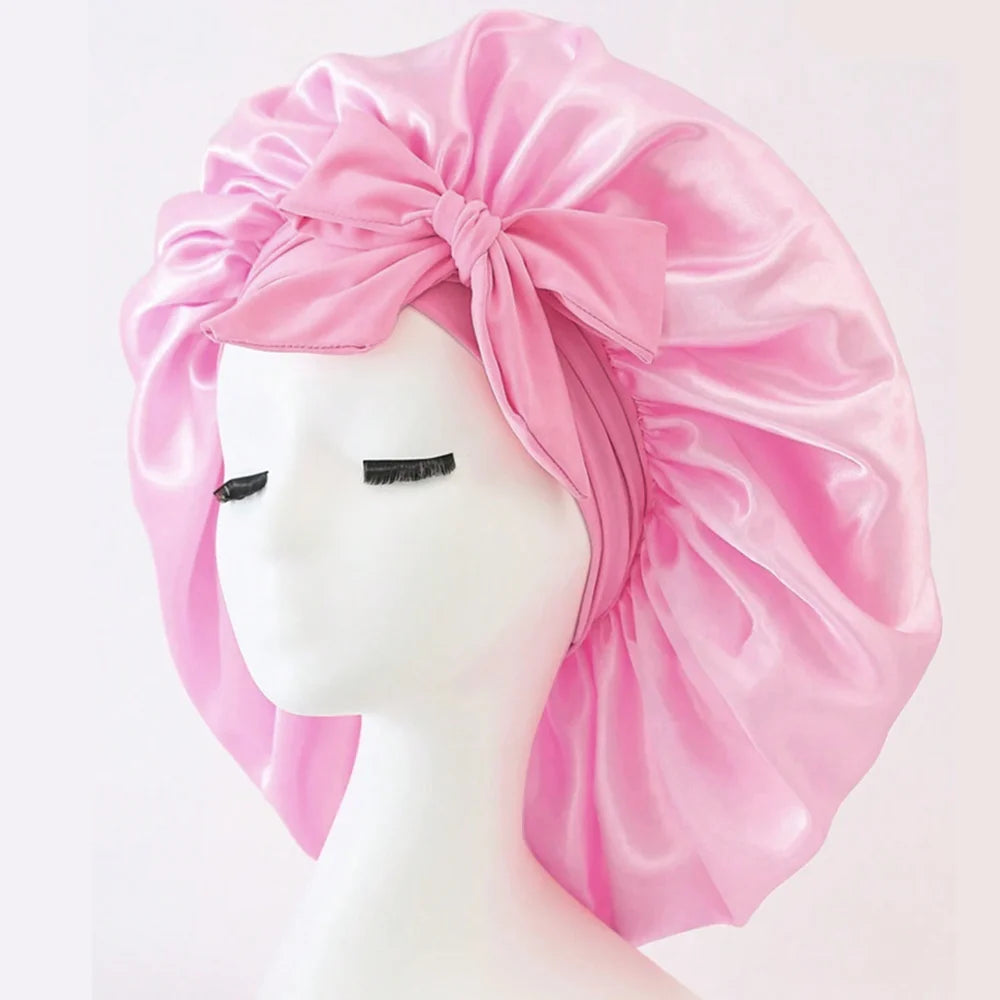 Satin Sleep Bonnet with Tie Band