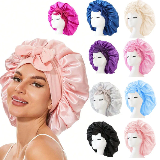 Satin Sleep Bonnet with Tie Band