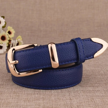 Women's Trouser Belt | PU Leather Pin Buckle Waist Strap