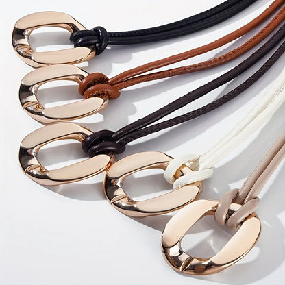 Women's Tie Knot Belt | Retro Thin Waistband for Shirts & Coats