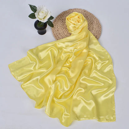 Women's Square Satin Scarf | Silk Feel Hijab, Headband & Shawl