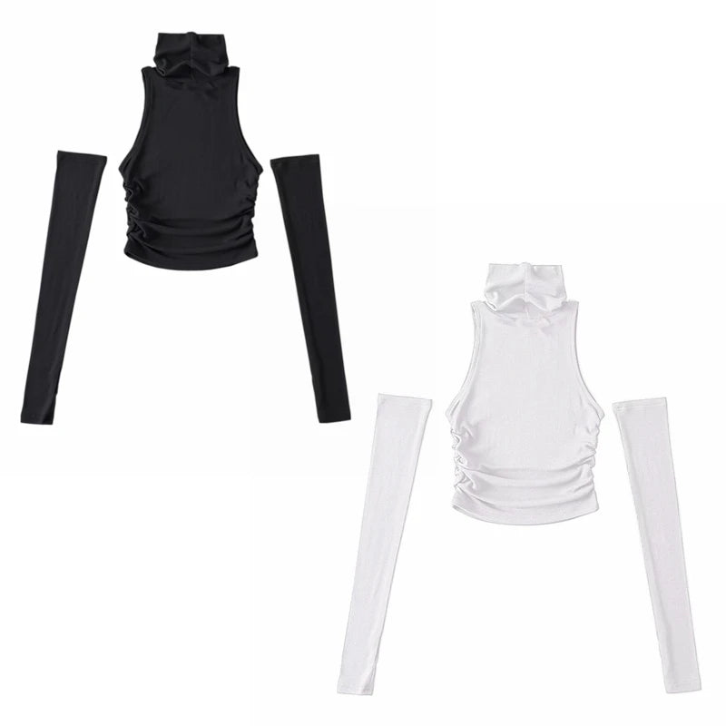 Women's Ruched Sleeveless Knit Top