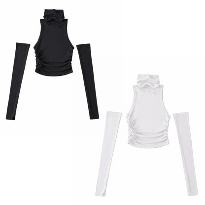 Women's Ruched Sleeveless Knit Top