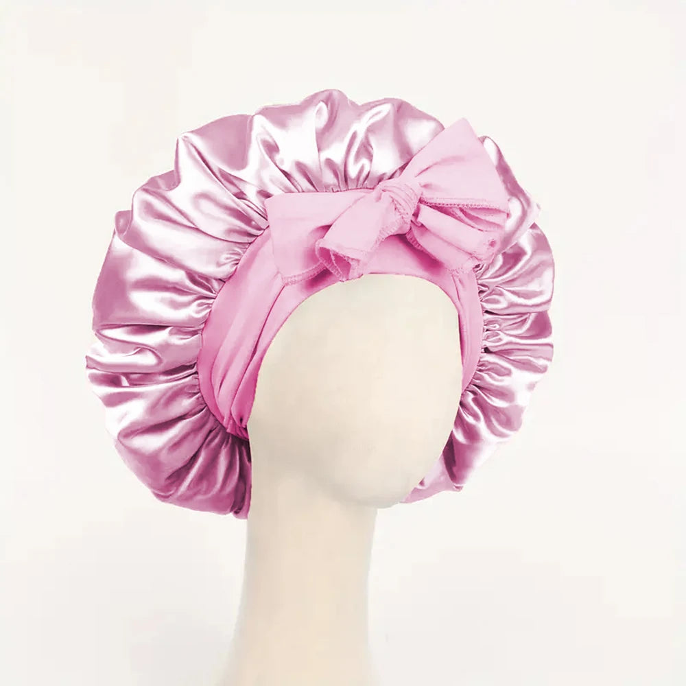 Satin Sleep Bonnet with Tie Band