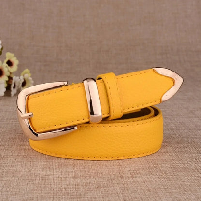 Women's Trouser Belt | PU Leather Pin Buckle Waist Strap