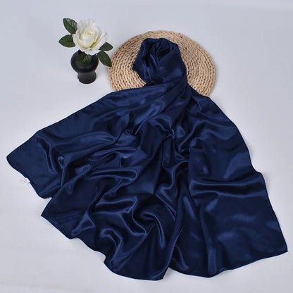 Women's Square Satin Scarf | Silk Feel Hijab, Headband & Shawl