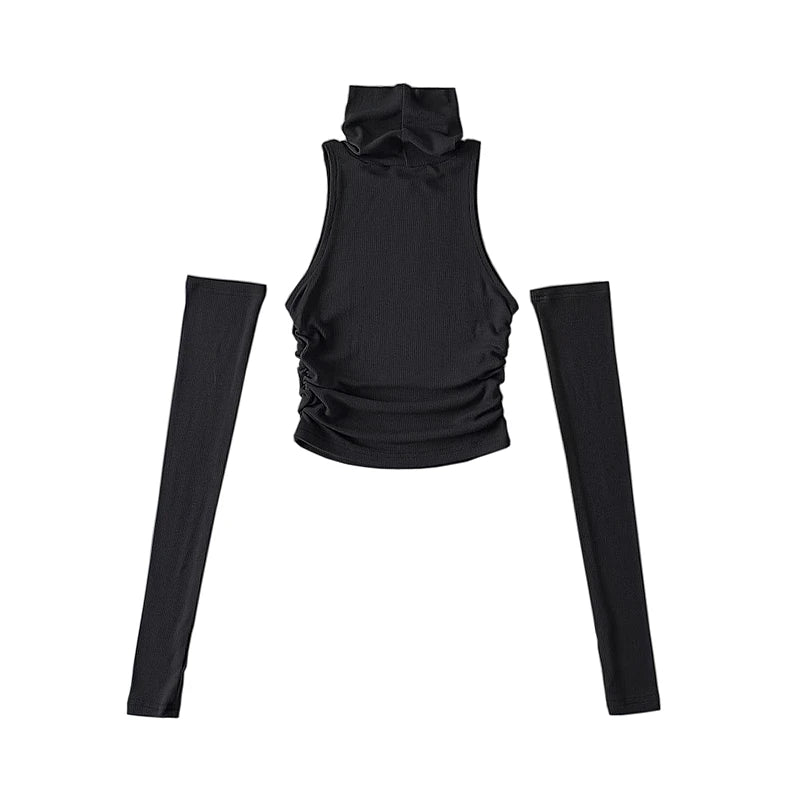 Women's Ruched Sleeveless Knit Top