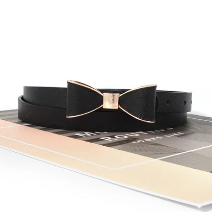 Women's Bow Belt | Elegant Faux Leather Waist Cincher