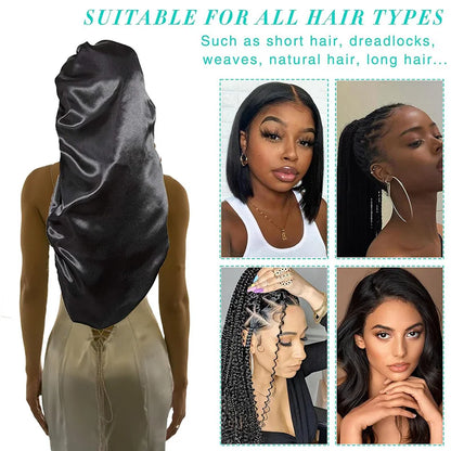 Women's Bowknot Satin Bonnet | Long Hair Sleep Cap with Bow Detail