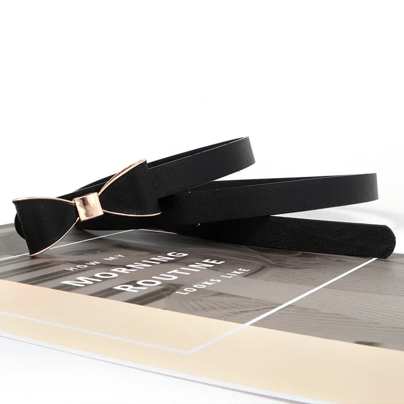 Women's Bow Belt | Solid Color Elegant Waist Strap for Jeans