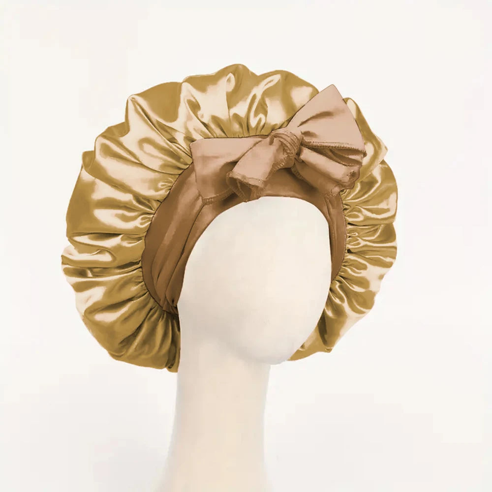 Satin Sleep Bonnet with Tie Band
