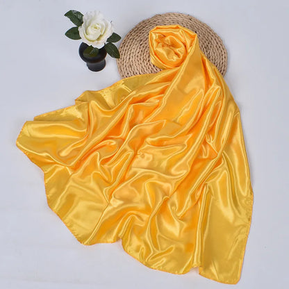 Women's Square Satin Scarf | Silk Feel Hijab, Headband & Shawl