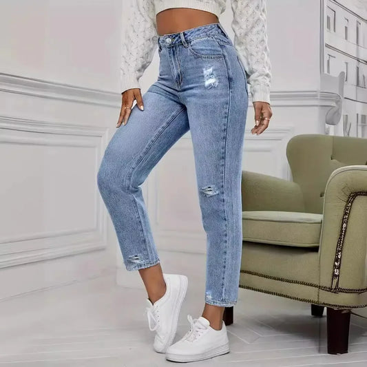 Women's Casual Ripped Slim Jeans
