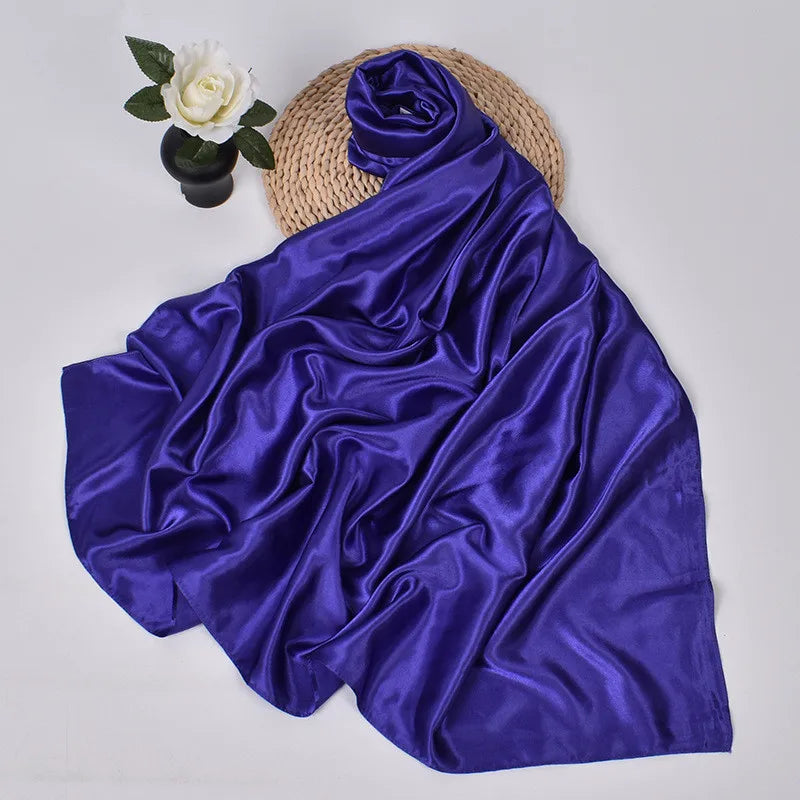 Women's Square Satin Scarf | Silk Feel Hijab, Headband & Shawl