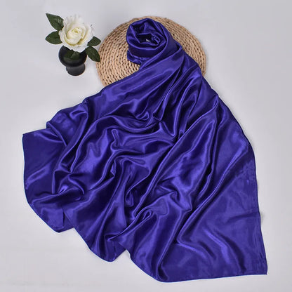 Women's Square Satin Scarf | Silk Feel Hijab, Headband & Shawl