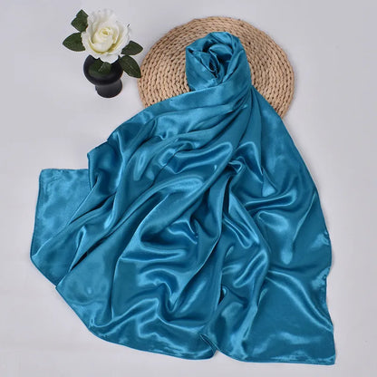Women's Square Satin Scarf | Silk Feel Hijab, Headband & Shawl