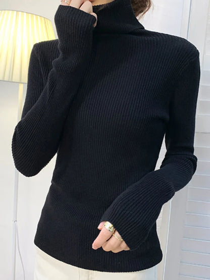 Slim Fit Turtleneck Knit Sweater