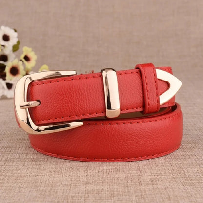 Women's Trouser Belt | PU Leather Pin Buckle Waist Strap