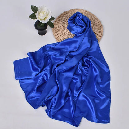 Women's Square Satin Scarf | Silk Feel Hijab, Headband & Shawl