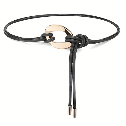 Women's Tie Knot Belt | Retro Thin Waistband for Shirts & Coats