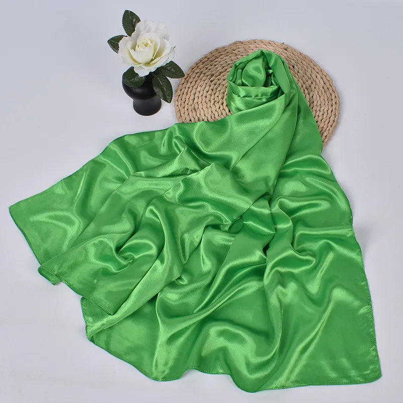 Women's Square Satin Scarf | Silk Feel Hijab, Headband & Shawl