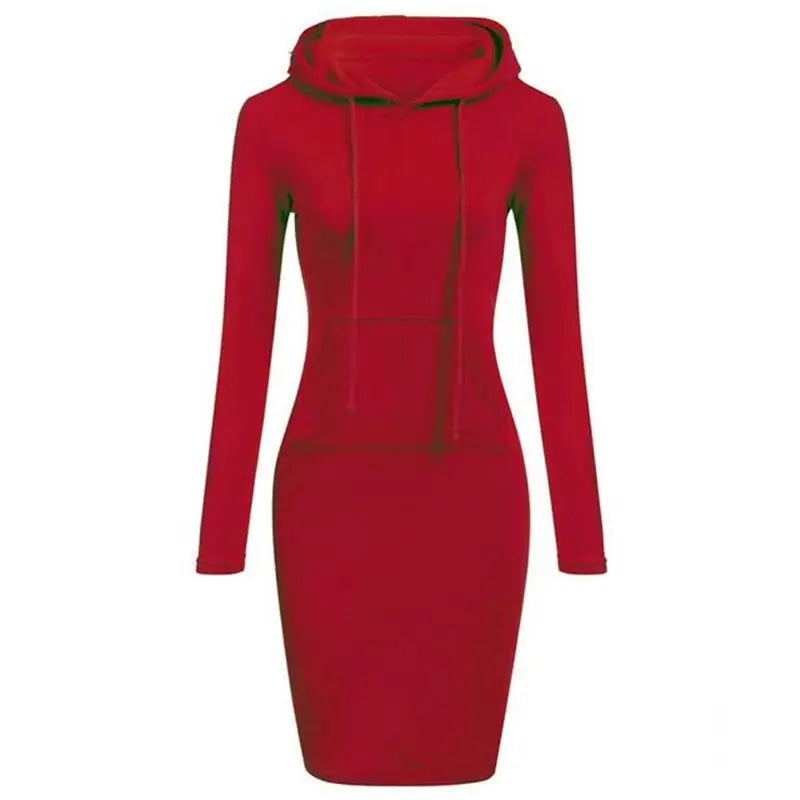 Women's Cozy Hooded Sweatshirt Dress